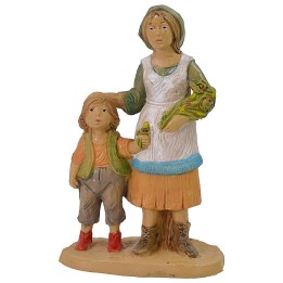 Madre con niño 10 cm lux en pvc