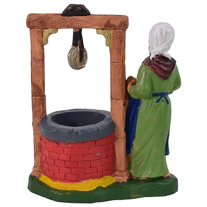 Donna al pozzo con anfora 10 cm color in pvc