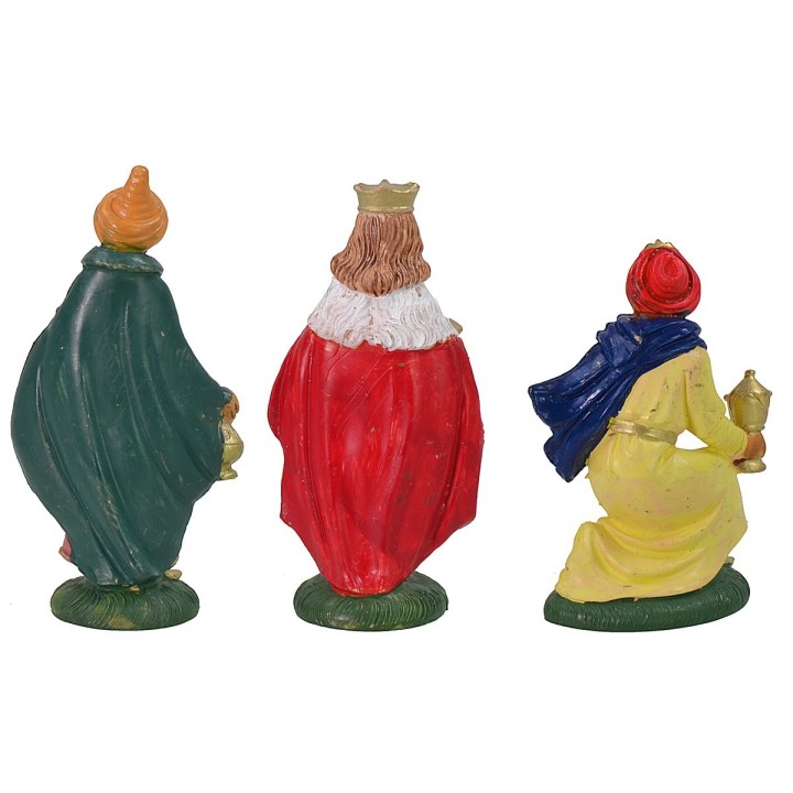 Tres Reyes Magos 10 cm color en pvc
