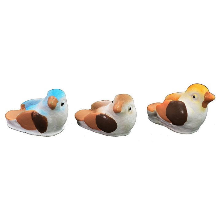 Conjunto de 3 pajaritos de 1,6 cm en colores surtidos - UC16