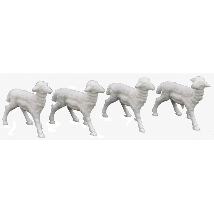 Set 12 Pecore per presepe cm 2x1,5 - Cod. 