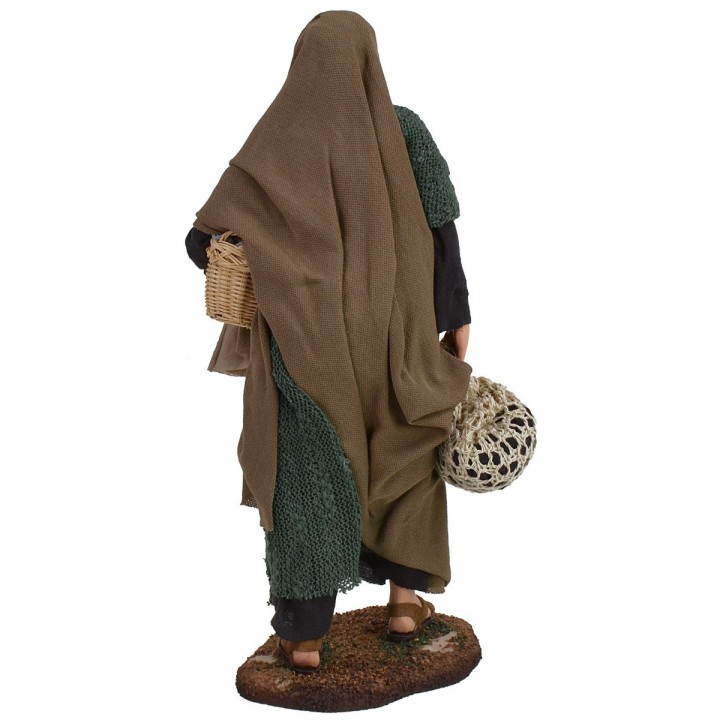 Vieja con cestas 30 cm Pigini
