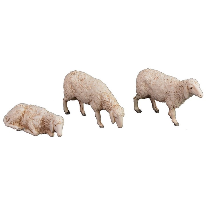 Conjunto de 4 ovejas, cabra y perro serie 13 cm Landi Moranduzzo