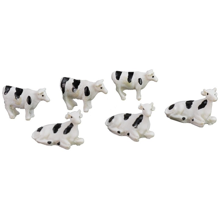 Conjunto de 3 vacas manchadas con 3 terneritos cm 2,3x1,5