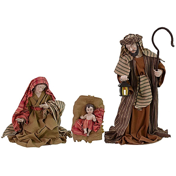 Natività 3 soggetti in resina h 30 cm