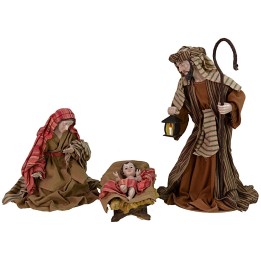 Natividad 3 figuras en resina h 30 cm