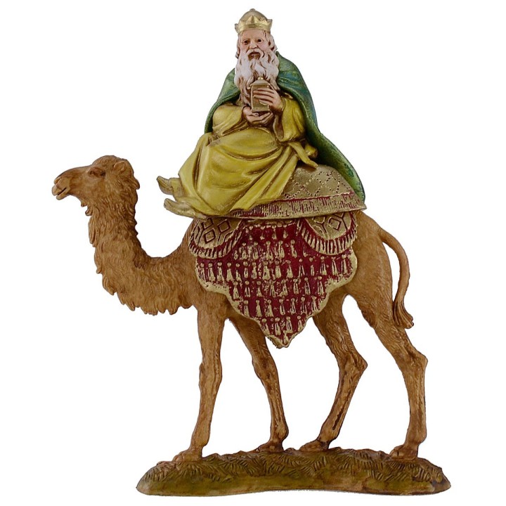 Tres Reyes Magos en camello serie 10 cm Landi Moranduzzo