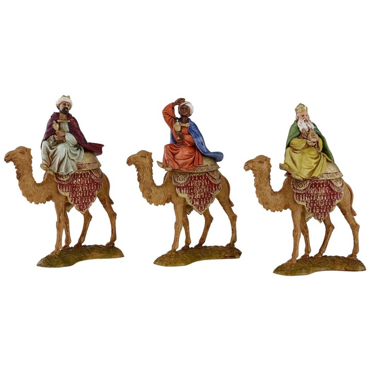 Tres Reyes Magos en camello serie 10 cm Landi Moranduzzo