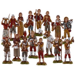 Set of 16 characters 10 cm Landi Moranduzzo