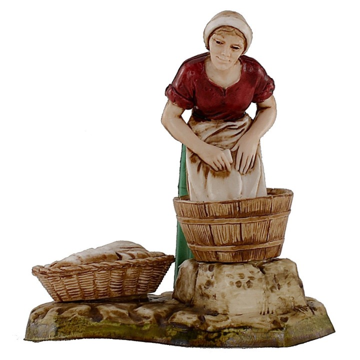 Set 4 scene con donne al lavoro serie 10 cm Landi Moranduzzo