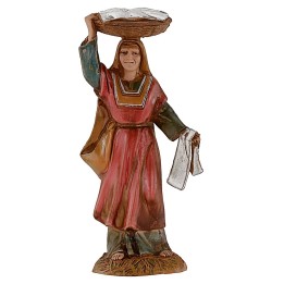 Mujer con cesta en la cabeza 10 cm Landi Moranduzzo fig.