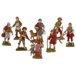Set 8 statue per presepe 10 cm Landi Moranduzzo