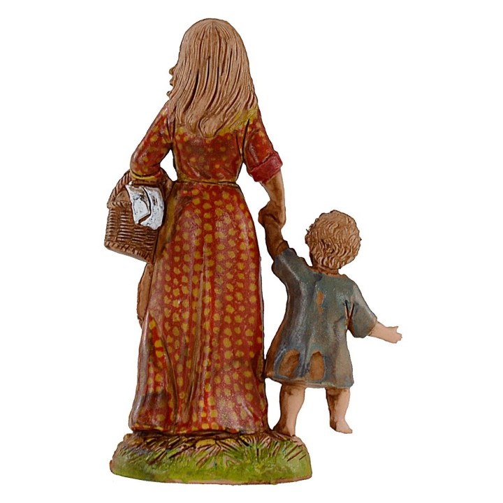 Donna con bambino 10 cm Landi Moranduzzo