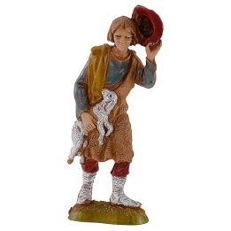 Shepherd with lamb in his arms 10 cm Landi Moranduzzo
