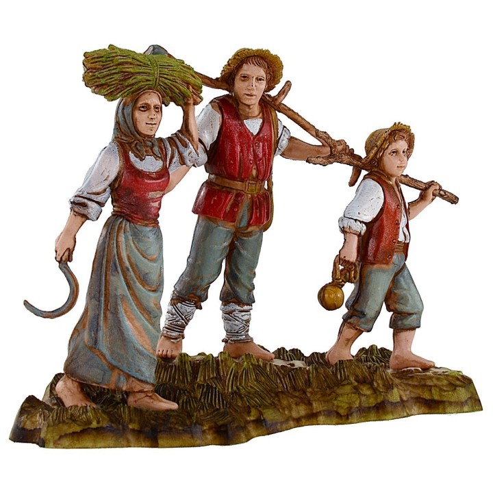 Familia de campesinos 10 cm Landi Moranduzzo