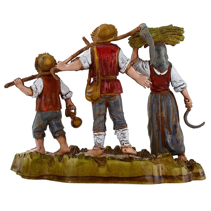 Famiglia di contadini 10 cm Landi Moranduzzo