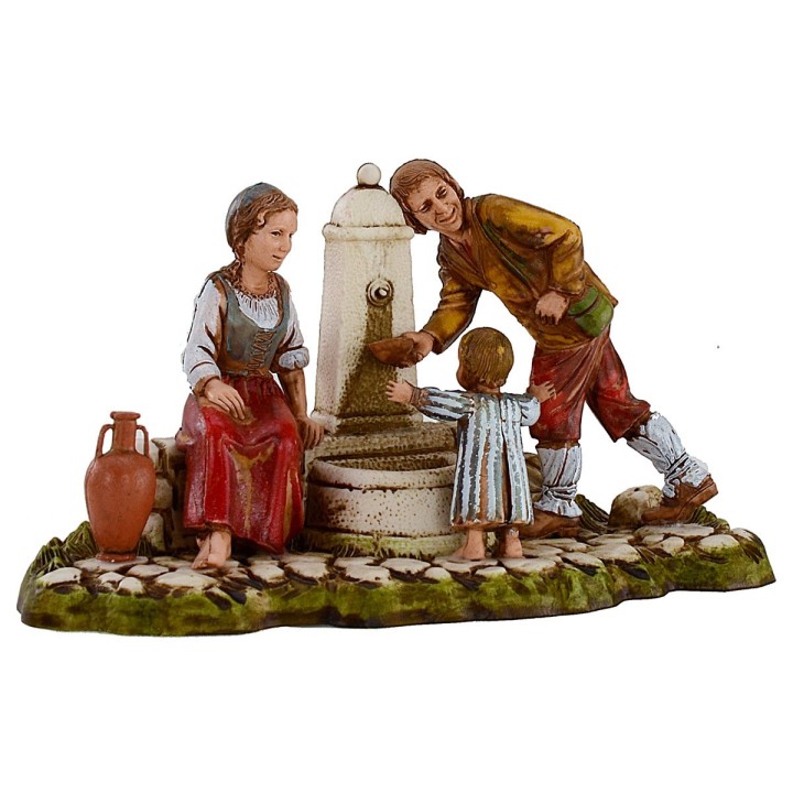 Familia en la fuente 10 cm Landi Moranduzzo