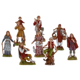 Set 8 figure per Presepe 10 cm Landi Moranduzzo