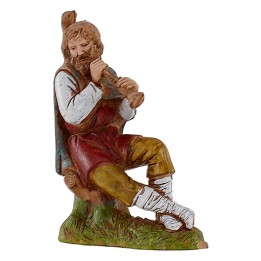 Seated flute player series 10 cm Landi Moranduzzo