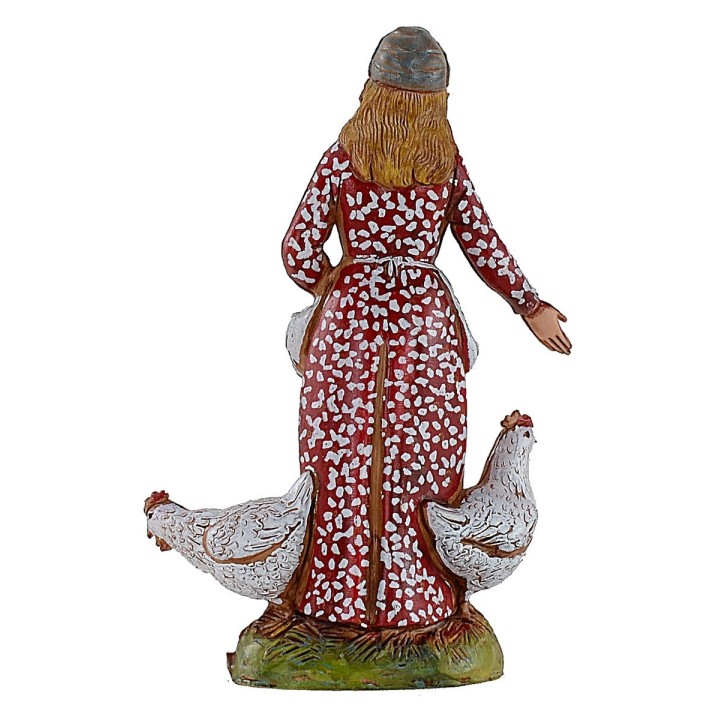 Donna con galline 10 cm Landi Moranduzzo