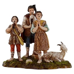 Bagpipers with goat 10 cm Landi Moranduzzo