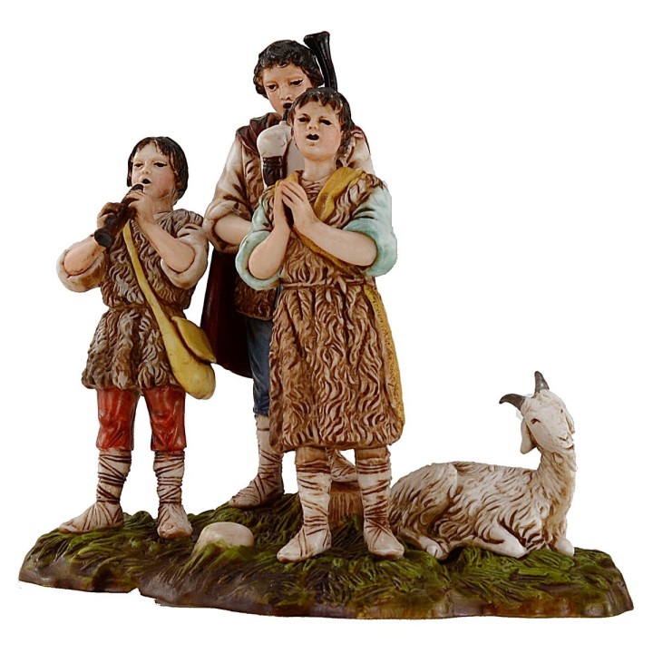Bagpipers with goat 10 cm Landi Moranduzzo
