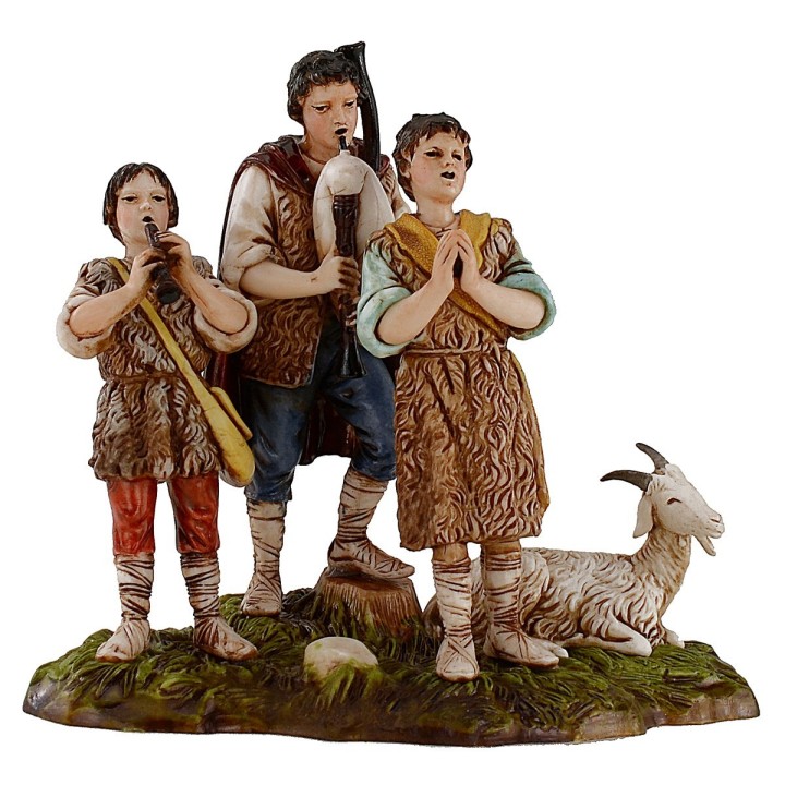 Bagpipers with goat 10 cm Landi Moranduzzo