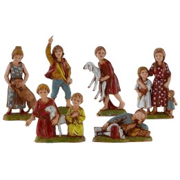 Set 6 niños serie 10 cm Landi Moranduzzo