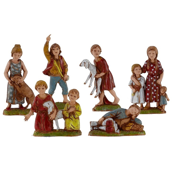 Set 6 niños serie 10 cm Landi Moranduzzo