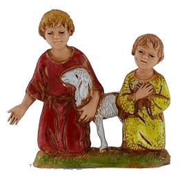 Children with lamb series 10 cm Landi Moranduzzo