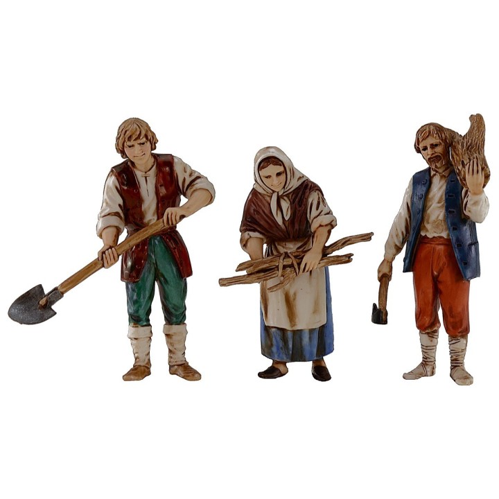 Set of 3 statues 10 cm Landi Moranduzzo
