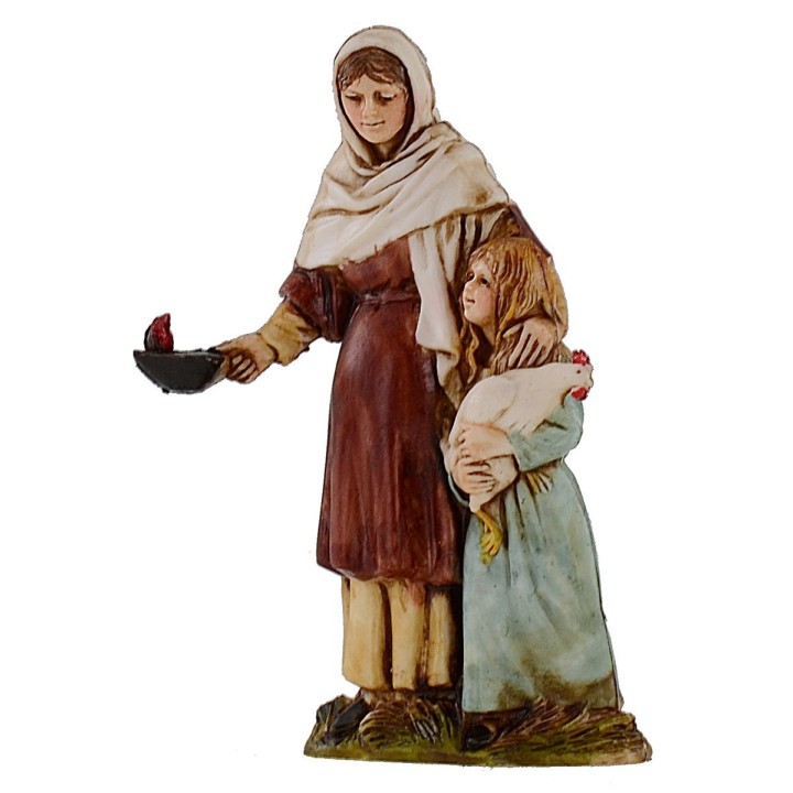 Donna incinta con bambina 10 cm Landi Moranduzzo cost. 