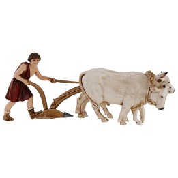 Farmer with plow series 10 cm Landi Moranduzzo