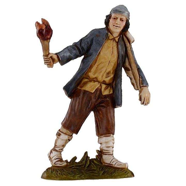 Man with torch 10 cm Landi Moranduzzo