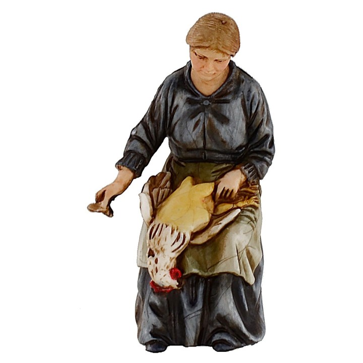 Mujer desplumando y mujer con rodillo serie 10 cm Landi