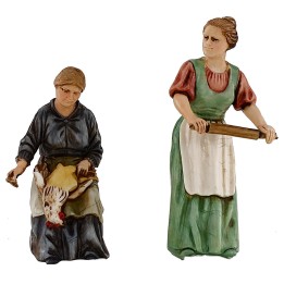 Woman plucking and woman with Landi Moranduzzo 10 cm series