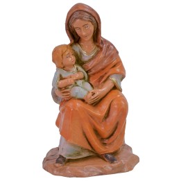 Mujer sentada con Niño serie 12 cm Fontanini