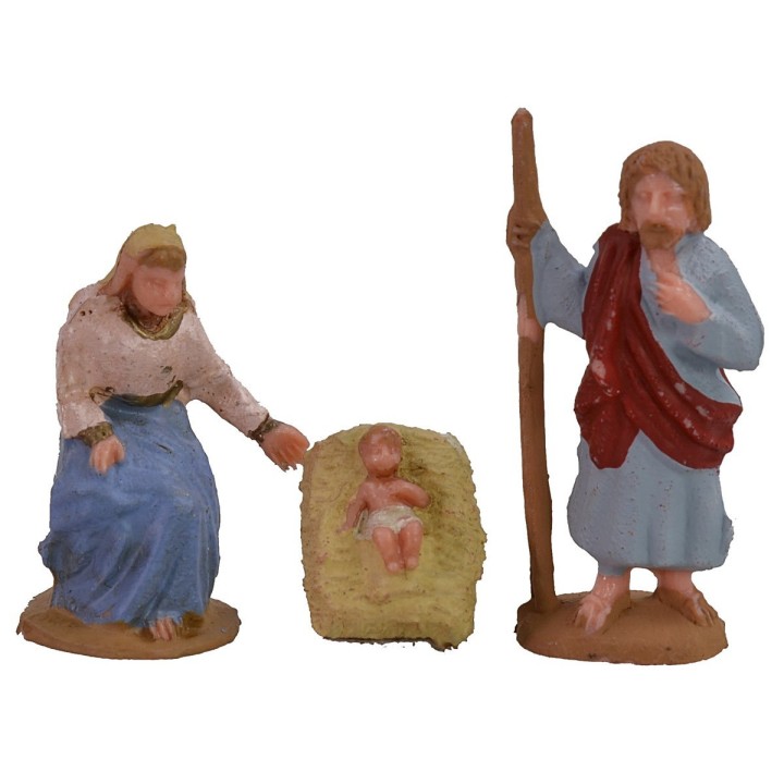 Natività presepe cm 3,5 patinata lux set 6 pezzi