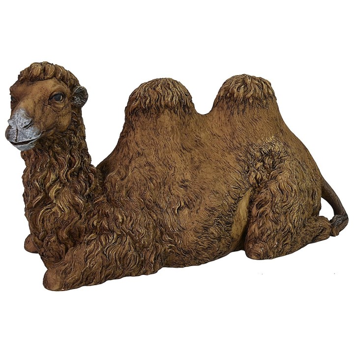 Cammello seduto con testa girata in resina serie 30 cm Pigini