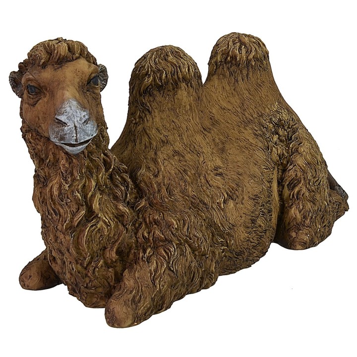 Cammello seduto con testa girata in resina serie 30 cm Pigini