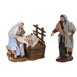Nativity 30 cm Pigini Maria with cradle and St. 
