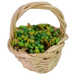 Cesta de mimbre con aceitunas cm ø 2,5x3 h