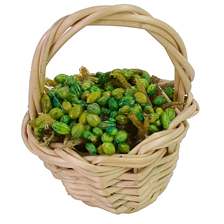 Cesta de mimbre con aceitunas cm ø 2,5x3 h