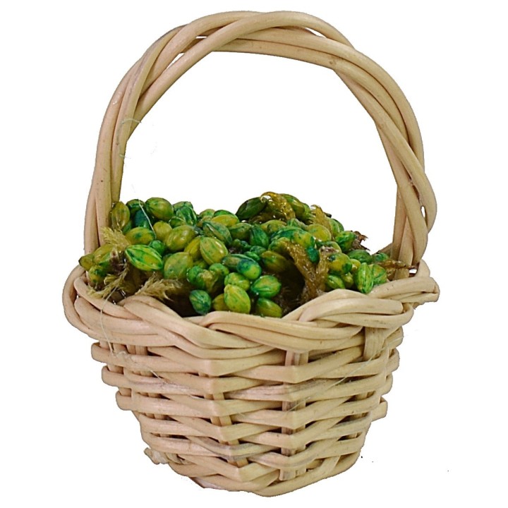 Cesto in vimini con olive cm ø 2,5x3 h
