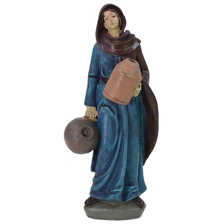 Mujer con ánforas en resina 20 cm