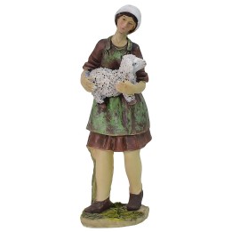Resin girl with lamb 25 cm