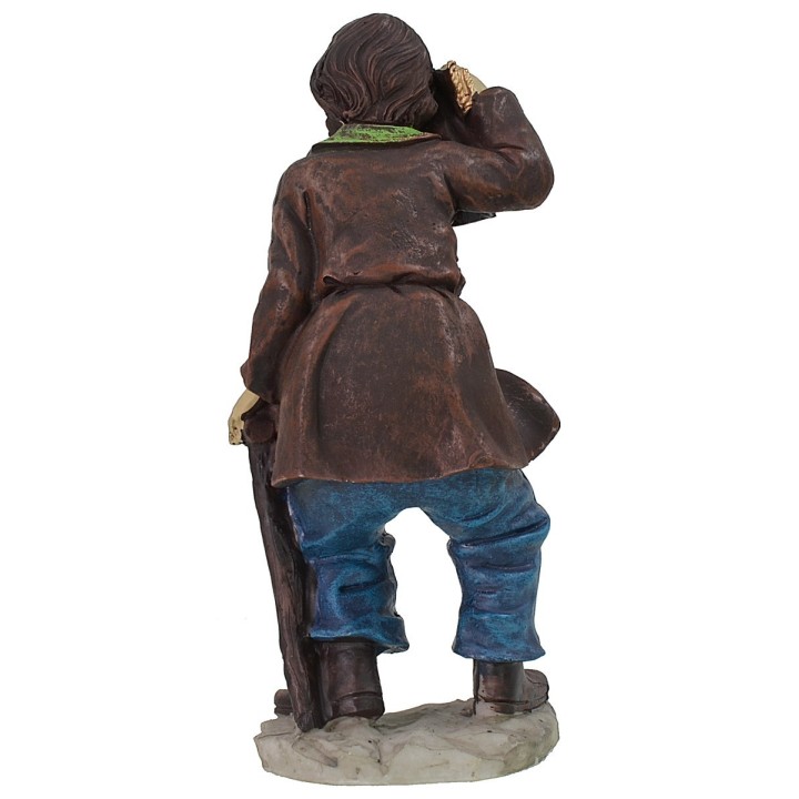 Shepherd with lantern in resin 25 cm