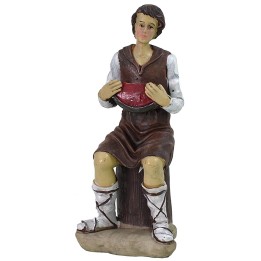 Uomo seduto con l'anguria in resina serie 25 cm
