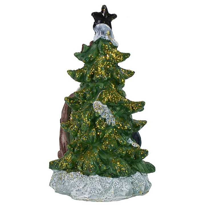 Natività 10 cm in resina con albero