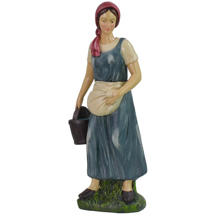 Woman with bucket in resin series 40 cm
